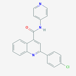 molecular formula C21H14ClN3O B334241 2-(4-chlorophenyl)-N-(pyridin-4-yl)quinoline-4-carboxamide 