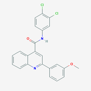 molecular formula C23H16Cl2N2O2 B334249 N-(3,4-dichlorophenyl)-2-(3-methoxyphenyl)quinoline-4-carboxamide 