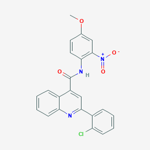 molecular formula C23H16ClN3O4 B334251 2-(2-chlorophenyl)-N-(4-methoxy-2-nitrophenyl)quinoline-4-carboxamide 