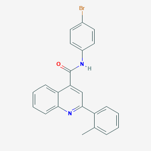 molecular formula C23H17BrN2O B334252 N-(4-bromophenyl)-2-(2-methylphenyl)quinoline-4-carboxamide 