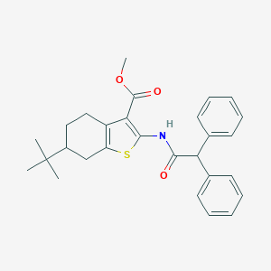 molecular formula C28H31NO3S B334256 Methyl 6-tert-butyl-2-[(diphenylacetyl)amino]-4,5,6,7-tetrahydro-1-benzothiophene-3-carboxylate 