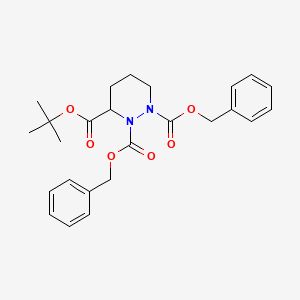 molecular formula C25H30N2O6 B3342602 1-O,2-O-dibenzyl 3-O-tert-butyl diazinane-1,2,3-tricarboxylate CAS No. 259253-67-3