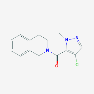 molecular formula C14H14ClN3O B334271 (4-chloro-1-methyl-1H-pyrazol-5-yl)(3,4-dihydroisoquinolin-2(1H)-yl)methanone 