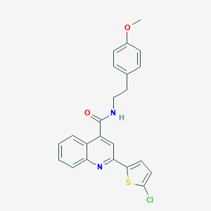 2-(5-chlorothiophen-2-yl)-N-[2-(4-methoxyphenyl)ethyl]quinoline-4-carboxamide