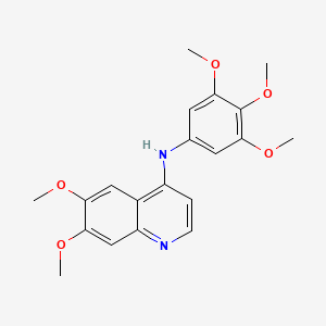 molecular formula C20H22N2O5 B3342737 6,7-dimethoxy-N-(3,4,5-trimethoxyphenyl)quinolin-4-amine CAS No. 319492-82-5