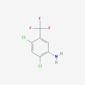 molecular formula C7H4Cl2F3N B3342738 2,4-dichloro-5-(trifluoromethyl)Benzenamine CAS No. 320-53-6