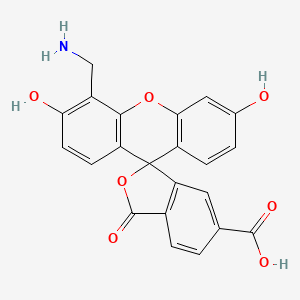 molecular formula C22H15NO7 B3342744 4'-(Aminomethyl)-3',6'-dihydroxy-1-oxospiro[2-benzofuran-3,9'-xanthene]-5-carboxylic acid CAS No. 326802-08-8