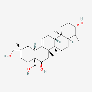 molecular formula C30H50O4 B3342769 (3S,6aR,6bS,8R,8aS,11R,12aR,14aR,14bR)-8a,11-bis(hydroxymethyl)-4,4,6a,6b,11,14b-hexamethyl-1,2,3,4a,5,6,7,8,9,10,12,12a,14,14a-tetradecahydropicene-3,8-diol CAS No. 3345-34-4