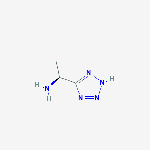 molecular formula C3H7N5 B3342790 2H-Tetrazole-5-methanamine, alpha-methyl-, (alphaS)- CAS No. 33876-25-4