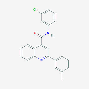 molecular formula C23H17ClN2O B334281 N-(3-chlorophenyl)-2-(3-methylphenyl)quinoline-4-carboxamide 
