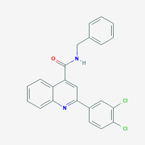 molecular formula C23H16Cl2N2O B334284 N-benzyl-2-(3,4-dichlorophenyl)quinoline-4-carboxamide 