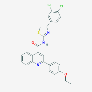 molecular formula C27H19Cl2N3O2S B334285 N-[4-(3,4-dichlorophenyl)-1,3-thiazol-2-yl]-2-(4-ethoxyphenyl)quinoline-4-carboxamide 