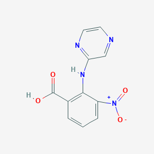 molecular formula C11H8N4O4 B3342890 3-nitro-2-(pyrazin-2-ylamino)benzoic Acid CAS No. 394655-21-1