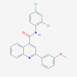 molecular formula C23H16Cl2N2O2 B334290 N-(2,4-dichlorophenyl)-2-(3-methoxyphenyl)quinoline-4-carboxamide 