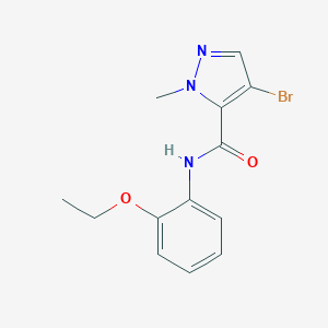 molecular formula C13H14BrN3O2 B334291 4-bromo-N-(2-ethoxyphenyl)-1-methyl-1H-pyrazole-5-carboxamide 