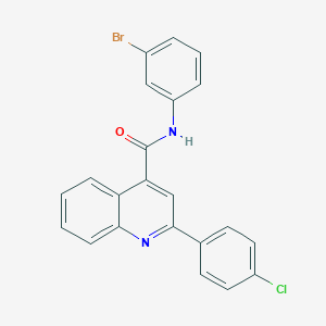 molecular formula C22H14BrClN2O B334292 N-(3-bromophenyl)-2-(4-chlorophenyl)quinoline-4-carboxamide 