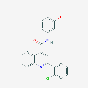 molecular formula C23H17ClN2O2 B334293 2-(2-chlorophenyl)-N-(3-methoxyphenyl)quinoline-4-carboxamide 