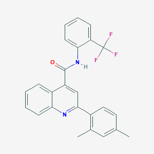 molecular formula C25H19F3N2O B334294 2-(2,4-dimethylphenyl)-N-[2-(trifluoromethyl)phenyl]quinoline-4-carboxamide 