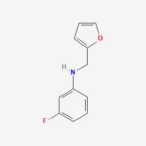 molecular formula C11H10FNO B3342944 3-氟-N-(呋喃-2-基甲基)苯胺 CAS No. 416862-39-0