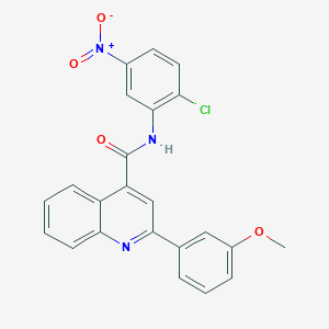 molecular formula C23H16ClN3O4 B334295 N-(2-chloro-5-nitrophenyl)-2-(3-methoxyphenyl)quinoline-4-carboxamide 