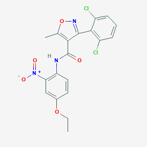 molecular formula C19H15Cl2N3O5 B334297 3-(2,6-dichlorophenyl)-N-(4-ethoxy-2-nitrophenyl)-5-methyl-1,2-oxazole-4-carboxamide 