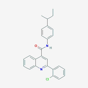 molecular formula C26H23ClN2O B334299 N-(4-sec-butylphenyl)-2-(2-chlorophenyl)-4-quinolinecarboxamide 