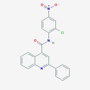 molecular formula C22H14ClN3O3 B334303 N-(2-chloro-4-nitrophenyl)-2-phenylquinoline-4-carboxamide 