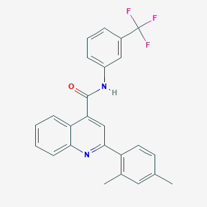 molecular formula C25H19F3N2O B334304 2-(2,4-dimethylphenyl)-N-[3-(trifluoromethyl)phenyl]quinoline-4-carboxamide 