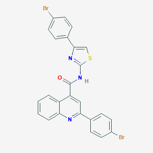 molecular formula C25H15Br2N3OS B334305 2-(4-bromophenyl)-N-[4-(4-bromophenyl)-1,3-thiazol-2-yl]quinoline-4-carboxamide 