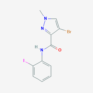 molecular formula C11H9BrIN3O B334308 4-bromo-N-(2-iodophenyl)-1-methyl-1H-pyrazole-3-carboxamide 