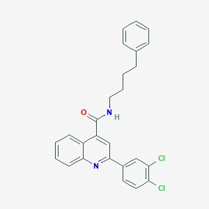 molecular formula C26H22Cl2N2O B334316 2-(3,4-dichlorophenyl)-N-(4-phenylbutyl)quinoline-4-carboxamide 