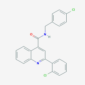 molecular formula C23H16Cl2N2O B334319 N-(4-chlorobenzyl)-2-(2-chlorophenyl)-4-quinolinecarboxamide 