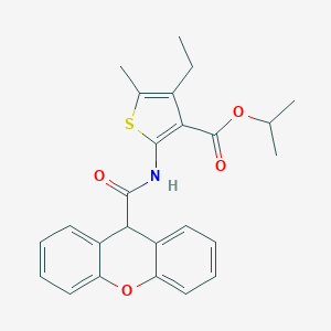 molecular formula C25H25NO4S B334321 isopropyl 4-ethyl-5-methyl-2-[(9H-xanthen-9-ylcarbonyl)amino]-3-thiophenecarboxylate 