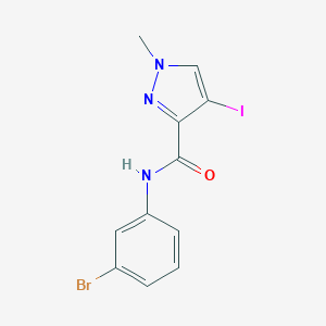 molecular formula C11H9BrIN3O B334323 N-(3-bromophenyl)-4-iodo-1-methyl-1H-pyrazole-3-carboxamide 