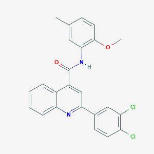 molecular formula C24H18Cl2N2O2 B334324 2-(3,4-dichlorophenyl)-N-(2-methoxy-5-methylphenyl)quinoline-4-carboxamide 