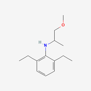 molecular formula C14H23NO B3343259 2,6-diethyl-N-(1-methoxypropan-2-yl)aniline CAS No. 51218-97-4