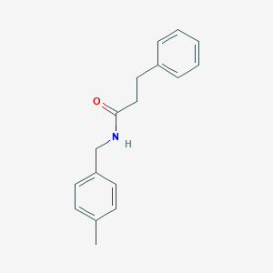 molecular formula C17H19NO B334326 N-(4-methylbenzyl)-3-phenylpropanamide 