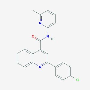 molecular formula C22H16ClN3O B334327 2-(4-chlorophenyl)-N-(6-methylpyridin-2-yl)quinoline-4-carboxamide 