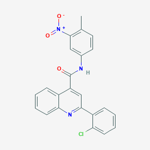 molecular formula C23H16ClN3O3 B334328 2-(2-chlorophenyl)-N-(4-methyl-3-nitrophenyl)quinoline-4-carboxamide 