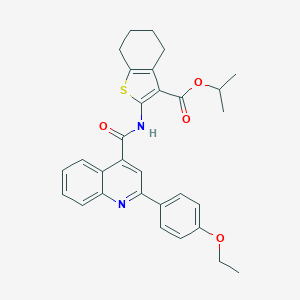 Isopropyl 2-({[2-(4-ethoxyphenyl)-4-quinolinyl]carbonyl}amino)-4,5,6,7-tetrahydro-1-benzothiophene-3-carboxylate