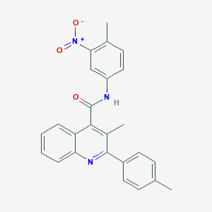 molecular formula C25H21N3O3 B334330 3-methyl-N-(4-methyl-3-nitrophenyl)-2-(4-methylphenyl)quinoline-4-carboxamide 