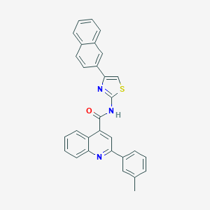 molecular formula C30H21N3OS B334331 2-(3-methylphenyl)-N-[4-(2-naphthyl)-1,3-thiazol-2-yl]-4-quinolinecarboxamide 