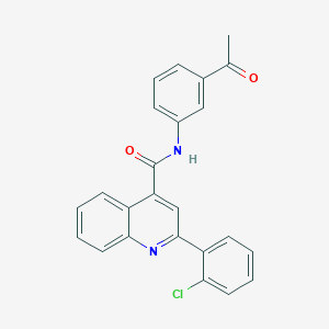 molecular formula C24H17ClN2O2 B334334 N-(3-acetylphenyl)-2-(2-chlorophenyl)quinoline-4-carboxamide 