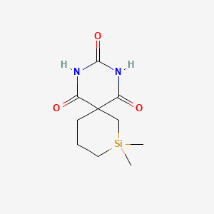 molecular formula C10H16N2O3Si B3343341 8,8-Dimethyl-2,4-diaza-8-silaspiro[5.5]undecane-1,3,5-trione CAS No. 52-41-5