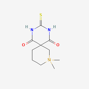 molecular formula C10H16N2O2SSi B3343346 2,4-Diaza-8-silaspiro(5.5)undecane-1,5-dione, 8,8-dimethyl-3-thio- CAS No. 52-42-6