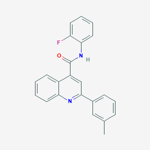 molecular formula C23H17FN2O B334339 N-(2-fluorophenyl)-2-(3-methylphenyl)quinoline-4-carboxamide 