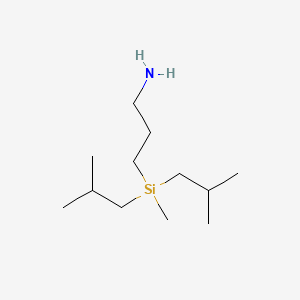 molecular formula C12H29NSi B3343396 1-Propanamine, 3-(methylbis(2-methylpropyl)silyl)- CAS No. 52371-79-6