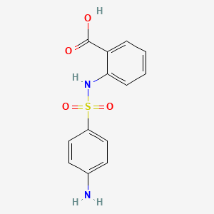molecular formula C13H12N2O4S B3343460 2-{[(4-Aminophenyl)sulfonyl]amino}benzoic acid CAS No. 530-73-4
