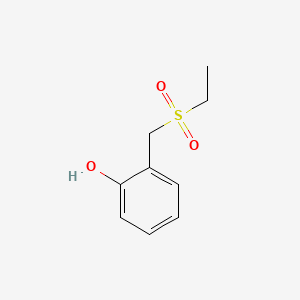 molecular formula C9H12O3S B3343484 Phenol, 2-((ethylsulfonyl)methyl)- CAS No. 53380-27-1