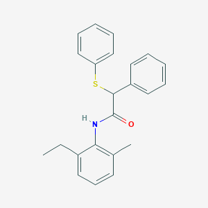 molecular formula C23H23NOS B334353 N-(2-ethyl-6-methylphenyl)-2-phenyl-2-(phenylsulfanyl)acetamide 